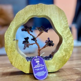 Arbre de Vie & Cadre Bois de Manguier - Améthyste