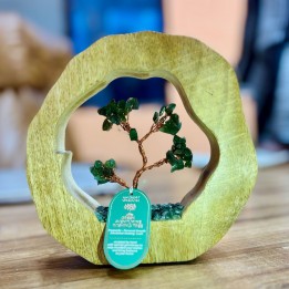 Arbre de Vie & Cadre Bois de Manguier - Aventurine