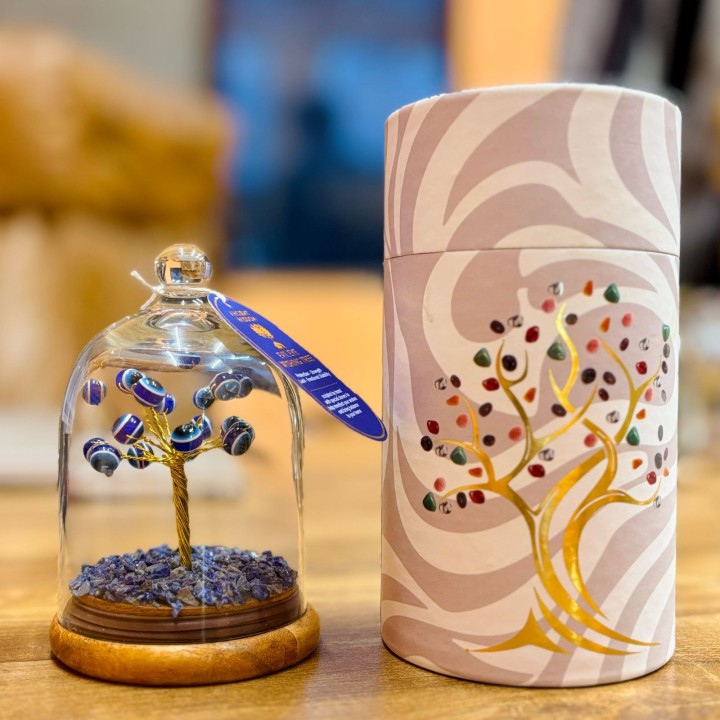 Arbre de Vie sous Dôme - Oeil d'Horus sur Lapis Lazuli