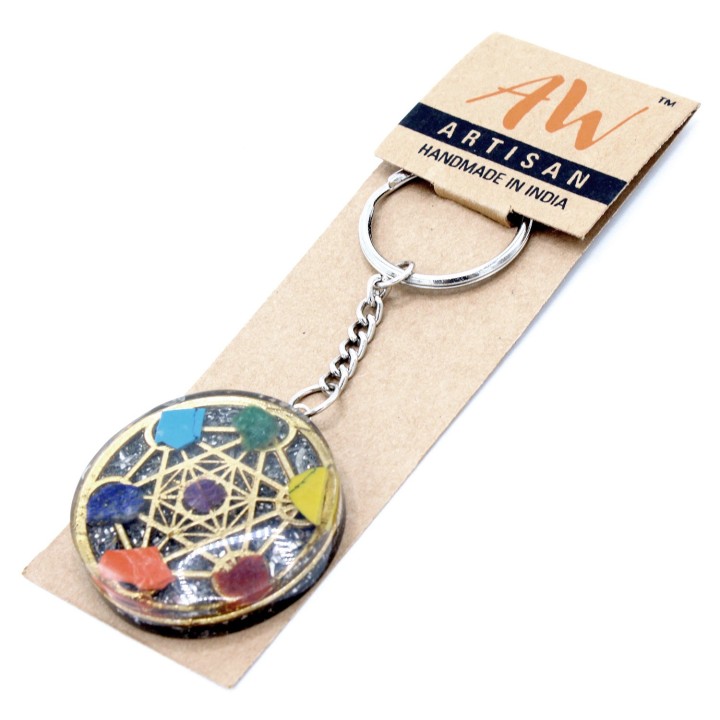 Porte-clé Orgonite & 7 Chakras