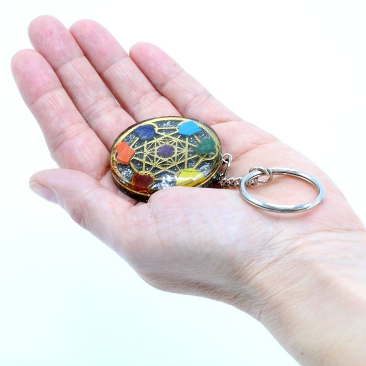 Porte-clé Orgonite & 7 Chakras