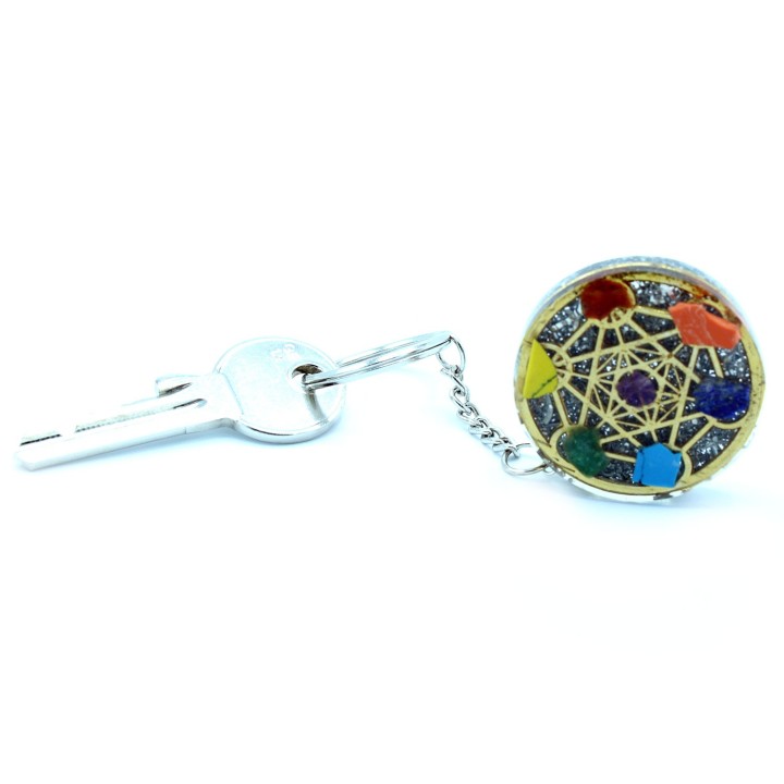 Porte-clé Orgonite & 7 Chakras