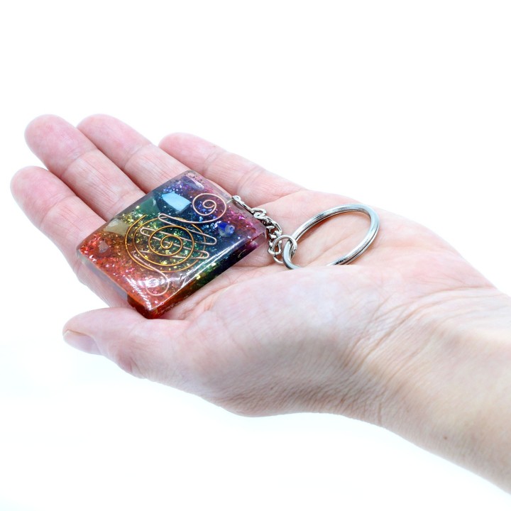 Porte-clé Orgonite & 7 Chakras