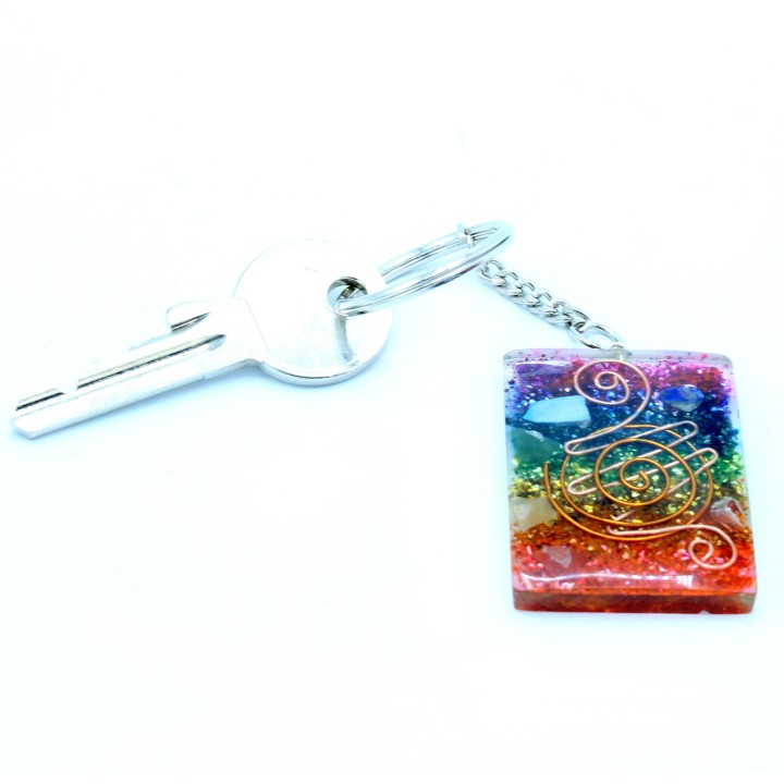 Porte-clé Orgonite & 7 Chakras