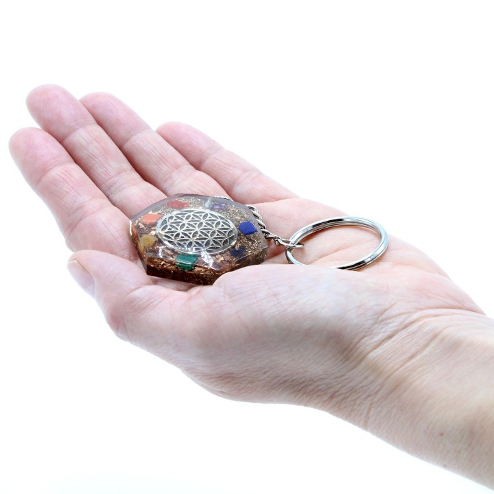 Porte-clé Orgonite & 7 Chakras
