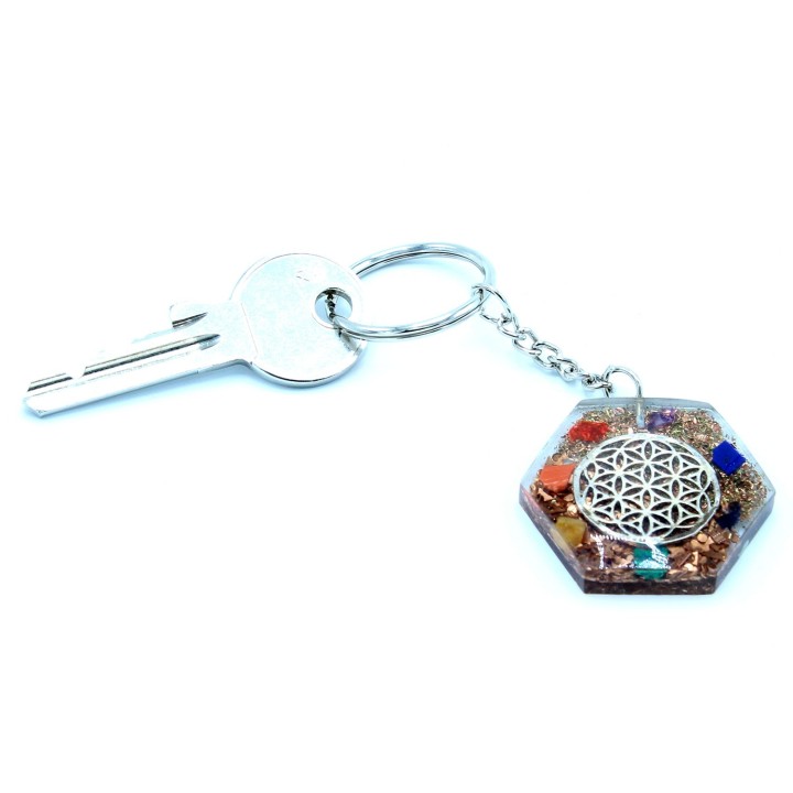Porte-clé Orgonite & 7 Chakras