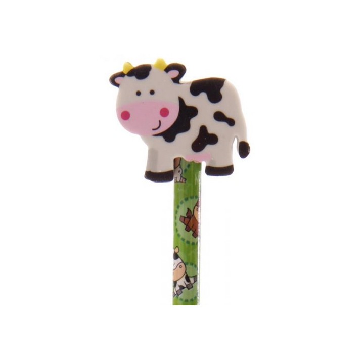 Crayons avec gomme - Animaux de la ferme