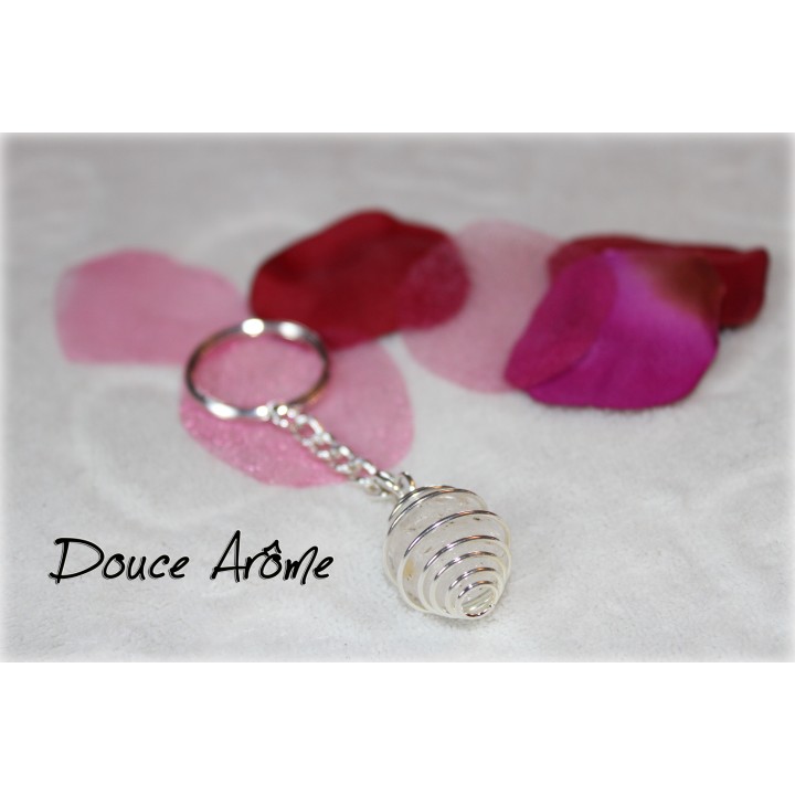 Porte-clé en Cristal de Roche