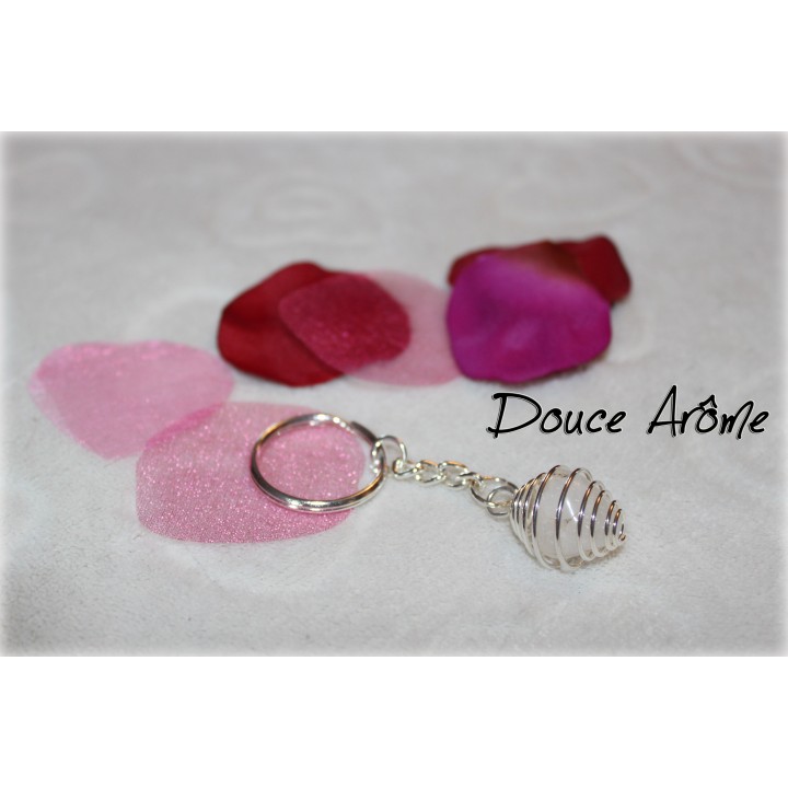 Porte-clé en Cristal de Roche