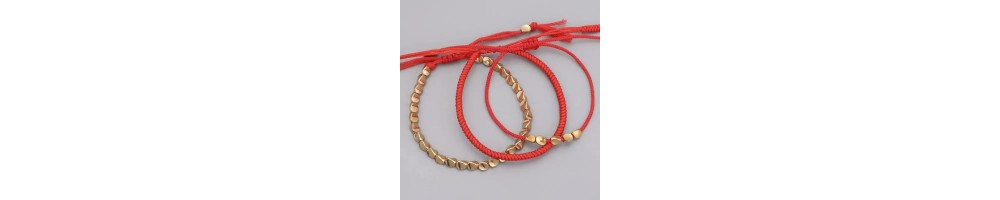 Bracelets Tibétains rouges